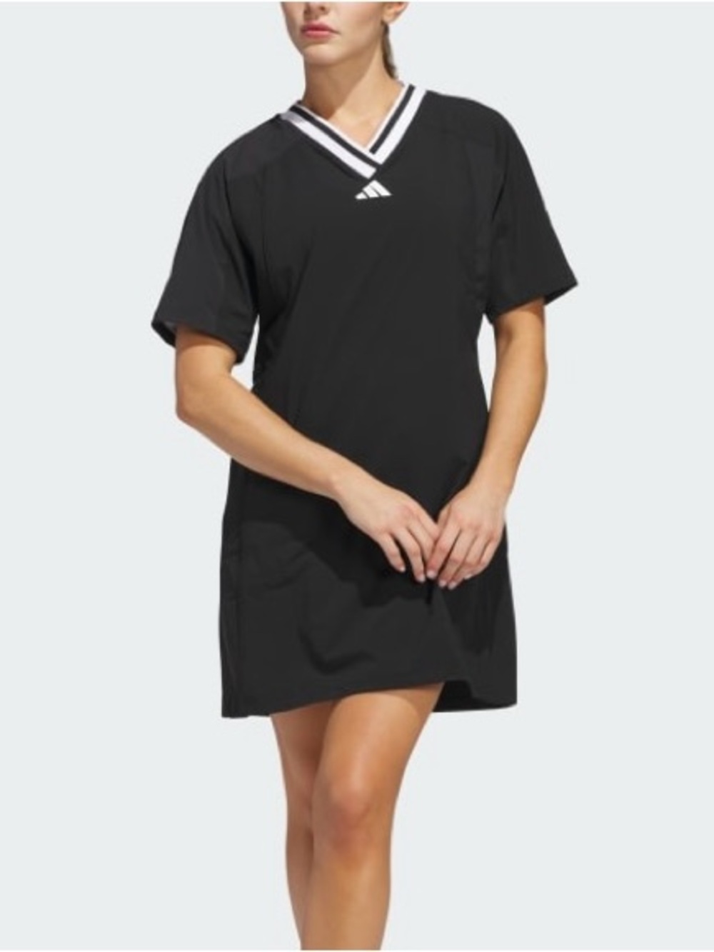 NWT $110 Adidas Beyond the Course V-Neck Adjustable Dress w Shorts Small